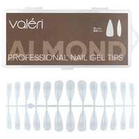 Зображення  Гелеві тіпси для нарощування нігтів Valeri Nail Gel Tips Almond Миндаль, 240 шт