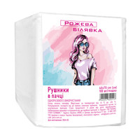 Зображення  Рушники в пачці "Рожева Білявка" 40х70 см зі спанлейсу, текстура гладка, 100 шт/пач