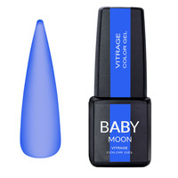 Зображення  Гель-лак вітражний Baby Moon Vitrage Color Gel №06 темно-синій, 6 мл, Об'єм (мл, г): 6, Колір: 06