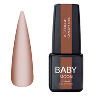 Зображення  Гель-лак вітражний Baby Moon Vitrage Color Gel №09 темно-коричневий, 6 мл, Об'єм (мл, г): 6, Колір: 09
