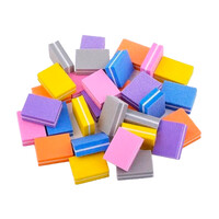 Зображення  Міні баф для нігтів 3.5x2.5 см, 100/180 гріт, 1 шт, колір в асортименті