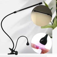 Зображення  Лампа настільна FX-214 2в1: для фіксації верхніх форм (5 Вт.) + для освітлення (15 Вт.), на прищіпці