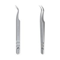 Изображение  Пинцет профессиональный для ресниц Staleks Pro EXPERT 45 TYPE 1 изогнутый (TE-45/1)