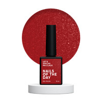 Зображення  Nails of the Day Let’s special Mrs. Claus – насичено-червоний із дрібним шимером гель–лак для нігтів, що перекриває в один шар, 10 мл, Об'єм (мл, г): 10, Колір: Mrs. Claus