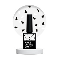 Зображення  Nails of the Day Party top 07 – топ з чорно-білими ялинками в одному флаконі, 10 мл, Об'єм (мл, г): 10, Колір: 07
