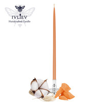 Изображение  Свеча маканая из пчелиного воска оранжевая 25 см, 1 шт, Количество в упаковке (шт): 1