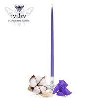 Изображение  Свеча маканая из пчелиного воска фиолетовая 25 см, 1 шт, Количество в упаковке (шт): 1