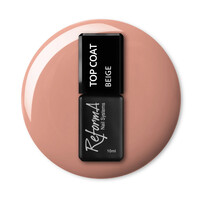 Зображення  Топ без липкого шару ReformA Top Coat Beige персиково-бежевий, 10 мл, Об'єм (мл, г): 10, Колір: Beige