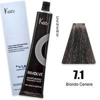 Зображення  Крем-фарба для волосся Kezy Involve Color 7.1 Ash Blond (блонд попелястий), 100 мл, Об'єм (мл, г): 100, Колір: 7.1
