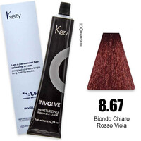 Зображення  Крем-фарба для волосся Kezy Involve Color 8.67 Violet Red Light Blond (світлий блонд червоно-фіолетовий), 100 мл, Об'єм (мл, г): 100, Колір: 8.67