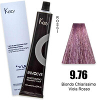 Зображення  Крем-фарба для волосся Kezy Involve Color 9.76 Red Violet Very Light Blond (дуже світлий блонд фіолетово-червоний), 100 мл, Об'єм (мл, г): 100, Колір: 9.76