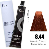 Зображення  Крем-фарба для волосся Kezy Involve Color 8.44 Intense Copper Light Blond (інтенсивний мідний), 100 мл, Об'єм (мл, г): 100, Колір: 8.44