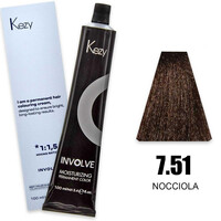 Зображення  Крем-фарба для волосся Kezy Involve Color 7.51 Hazelnut (горіх), 100 мл, Об'єм (мл, г): 100, Колір: 7.51