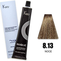 Зображення  Крем-фарба для волосся Kezy Involve Color 8.13 Walnut (волоський горіх), 100 мл, Об'єм (мл, г): 100, Колір: 8.13