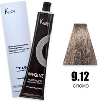 Зображення  Крем-фарба для волосся Kezy Involve Color 9.12 Chrome (хром), 100 мл, Об'єм (мл, г): 100, Колір: 9.12