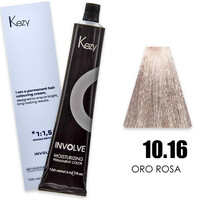 Зображення  Крем-фарба для волосся Kezy Involve Color 10.16 Pink Gold (рожеве золото), 100 мл, Об'єм (мл, г): 100, Колір: 10.16