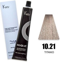 Зображення  Крем-фарба для волосся Kezy Involve Color 10.21 Titanium (титан бежевий попелястий), 100 мл, Об'єм (мл, г): 100, Колір: 10.21
