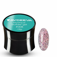 Зображення  Гель, що моделює з поталлю Victoria Avdeeva Mystique builder Gel №008 рожевий, 15 мл, Об'єм (мл, г): 15, Колір: 008