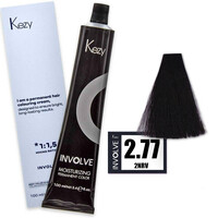 Зображення  Крем-фарба для волосся Kezy Involve Color 2.77 Blueberry Brown (чорнично-коричневий), 100 мл, Об'єм (мл, г): 100, Колір: 2.77