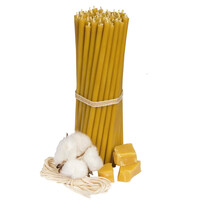 Зображення  Свічка церковна із бджолиного воску №100 діаметр 5.7 мм, 16.5 см, 10шт, Кількість в упаковці (шт): 10