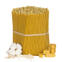 Изображение  Свеча церковная из пчелиного воска №100 диаметр 5.7 мм, 16.5 см, 350шт, Количество в упаковке (шт): 350