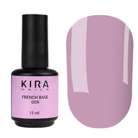 Зображення  Kira Nails French Base 009 (пильно рожевий), 15 мл, Об'єм (мл, г): 15, Колір: 009