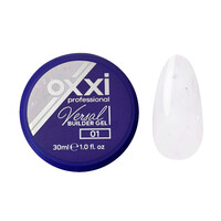 Изображение  Моделирующий гель для ногтей с поталью Oxxi Professional Versal Builder Gel №01, 30 мл, Объем (мл, г): 30, Цвет: 01
