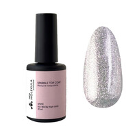Зображення  Топ без липкого шару з UV захистом Nails Molekula Sparkle Top ST251 з блискітками рожевий, 12 мл, Об'єм (мл, г): 12, Колір: ST251