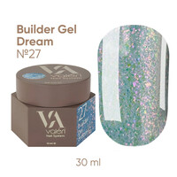 Зображення  Гель для нігтів з блискітками Valeri Builder Gel Dream 27, 30 мл, Об'єм (мл, г): 30, Колір: 27