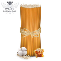 Зображення  Свічка макана із бджолиного воску помаранчева 18 см, 100 шт, Кількість в упаковці (шт): 100