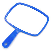 Зображення  Дзеркало для клієнта пластикове квадратне синє 13x16 см