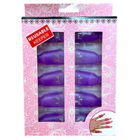 Зображення  Набір багаторазових пластикових ковпачків - кліпс для зняття гель лаку, 10шт./уп. Фіолетовий