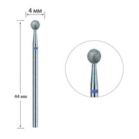 Зображення  Фреза алмазна Touch D040D-М сфера синя 4.0 мм