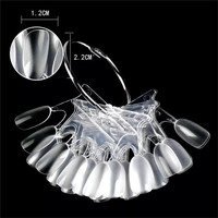 Изображение  Палитра "Корона" (50 типс на кольце 5.5 см ) "Овал" для демонстрации лаков / гель-лаков. Прозрачный