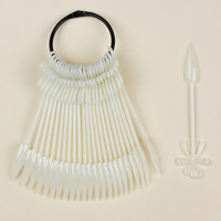 Изображение  Палитра для лака веер на кольце 10 см 24 шт, матовая