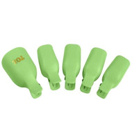 Зображення  Затиск кліпса для зняття гель лаку (педикюр) прищіпки 5 шт