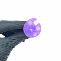 Зображення  Палітра на кільці для змішування фарб, гель лаків, гелів, клею для нарощування вій Фіолетовий