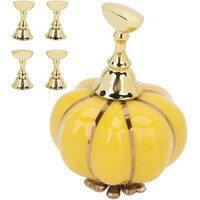 Изображение  Подставка держатель на магнитной подставке для типс "Тыква" +5 подставок в комплекте Желтый