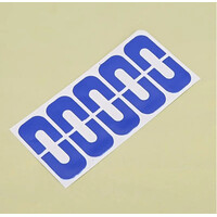 Зображення  U-подібні силіконові наклейки (10шт./уп.) для захисту кутикули та бічних валиків від лаку Синій