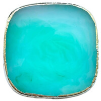 Зображення  Квадратна палітра для змішування фарб, гелів, гель лаків та інших матеріалів (8,5х8,5см.), 386 Бірюзовий