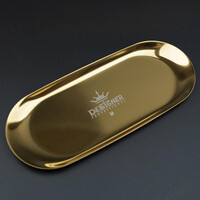 Зображення  Плоский металевий лоток Дизайнер (розмір - 23х9,8см.) для зберігання інструментів та декору - M Gold