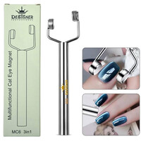 Зображення  Магніт двосторонній Y-подібний Дизайнер для котячого ока з подвійною головкою МС6 Silver (Срібло)