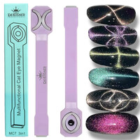 Зображення  Мультифункціональний магніт 3в1 Multifunctional Cat Eye Magnet Дизайнер для котячого ока МС7 Purple (Фіолетовий)