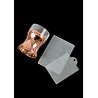 Зображення  Силіконовий круглі стемпінг-штамп хром для дизайну нігтів, 4 см. Бронза CT:N7