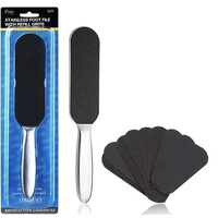 Зображення  Двостороння терка металева - пилка для ніг, ступнів зі змінними файлами (10 шт.) 199