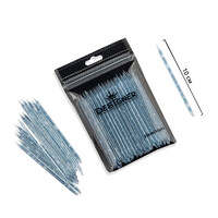 Изображение  Многоразовые пластиковые (апельсиновые) палочки Дизайнер для кутикулы, 10 см., 50 шт./уп. Голубой