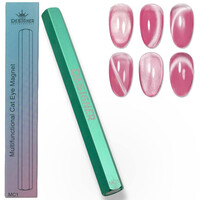 Зображення  Потужний двосторонній магніт Дизайнер для дизайну гель-лаком "котяче око" МС1 Зелений