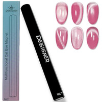 Зображення  Потужний двосторонній магніт Дизайнер для дизайну гель-лаком "котяче око" МС1 Чорний