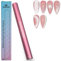 Зображення  Потужний циліндричний магніт Дизайнер для дизайну гель-лаком "котяче око" МС2 Ніжно-рожевий