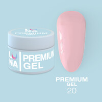 Зображення  Гель для нарощування нігтів LUNAMoon Premium Gel №20, 50 мл, Об'єм (мл, г): 50, Колір: 20